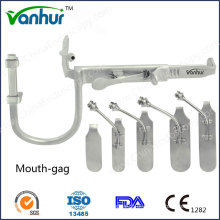 Instrumentos cirúrgicos Ent Mouth-Gag com bocal de água